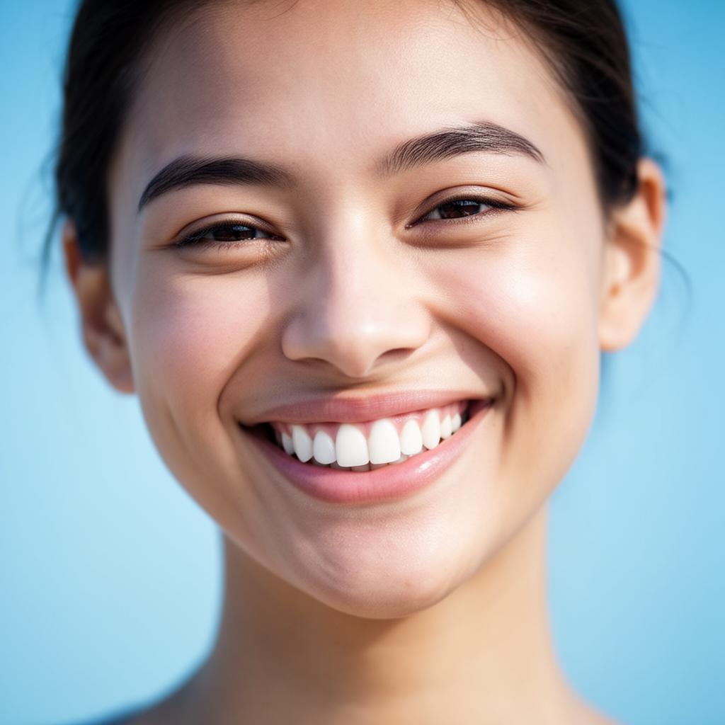 A bright, healthy smile after professional whitening