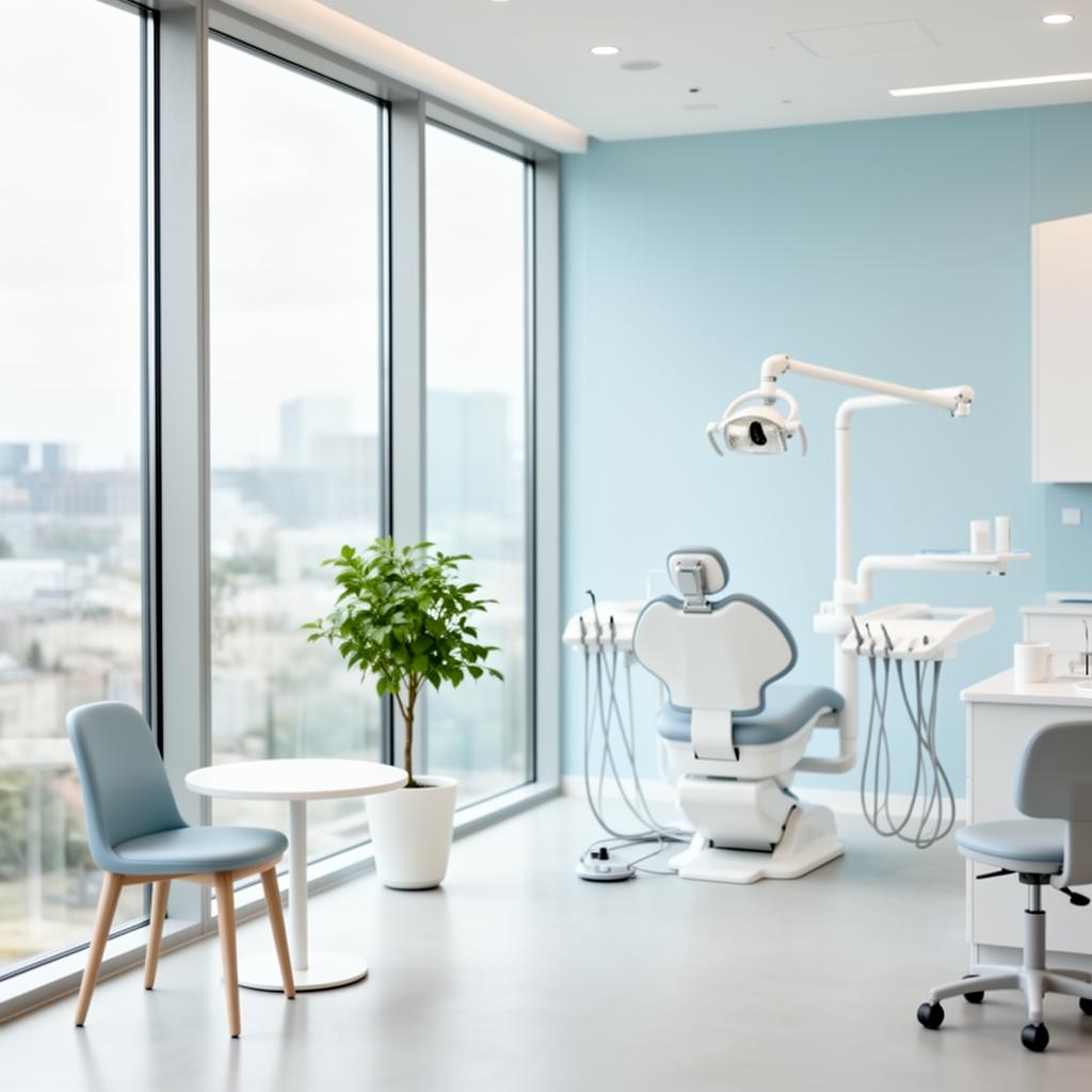 Inside the Shine Ark Dental studio with floor-to-ceiling windows